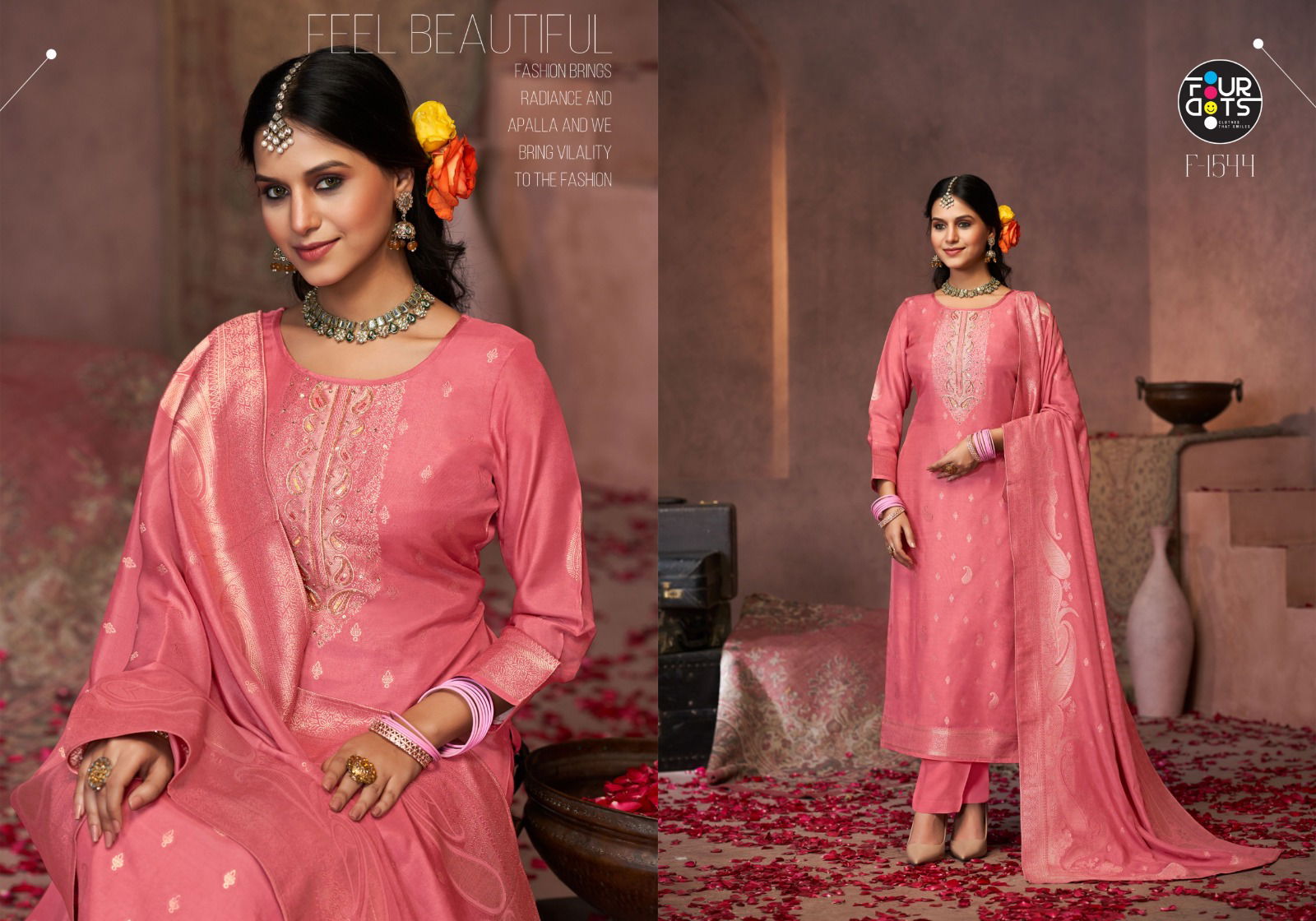 Gazala By Fourdots Viscose Muslin Designer Salwar Suits Exporters In India